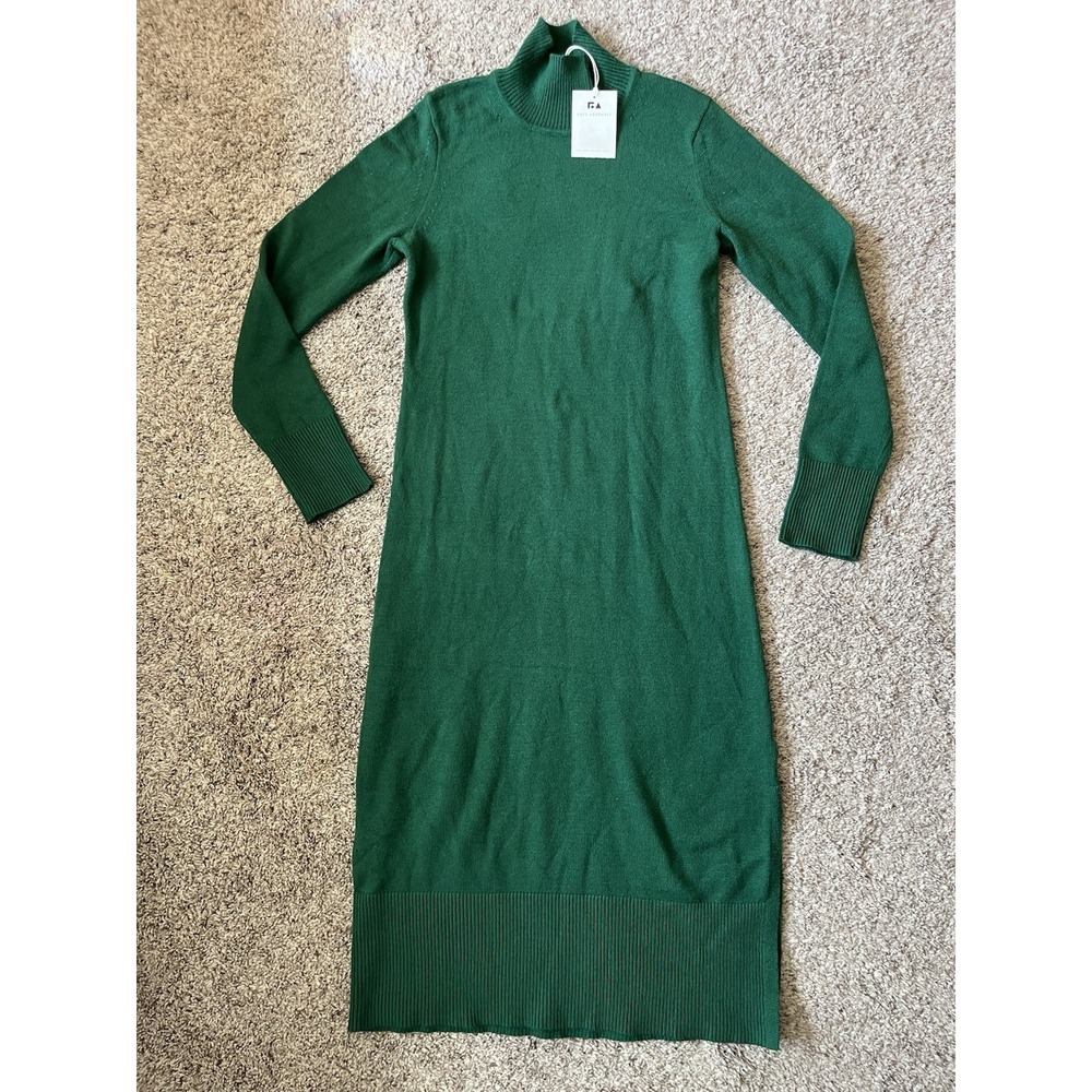 NWT Free Assembly Green Sweater Dress Size Medium Green